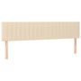 Voir la diapositive 2 : VIDAXL Tetes de lit 2 pcs Creme 100x5x78/88 cm Tissu