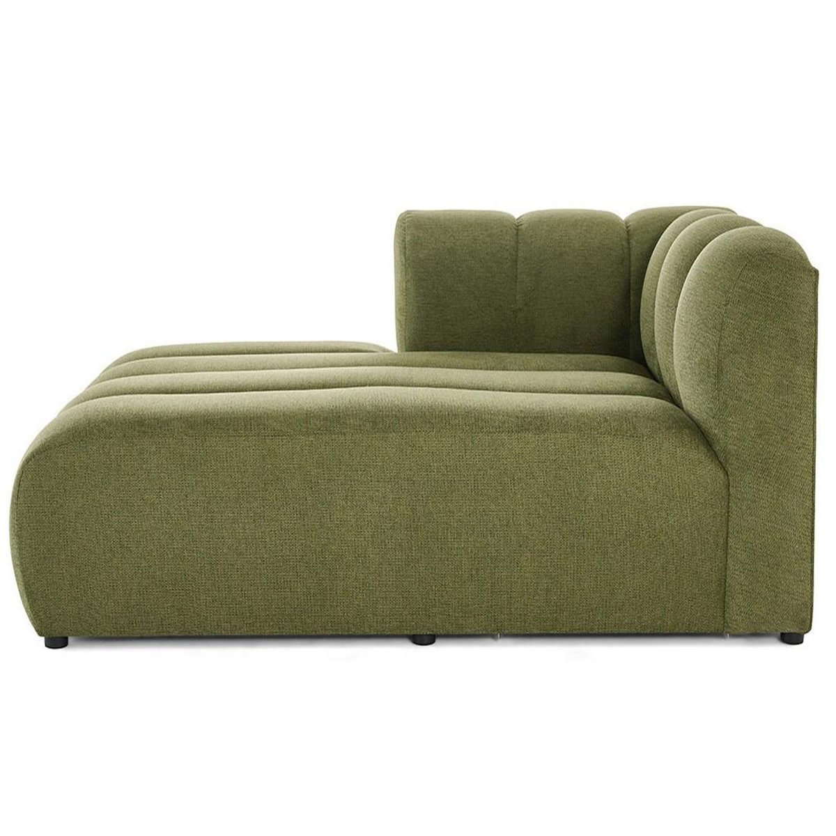 LISA DESIGN Debbie - module d'assise méridienne gauche en tissu texturé