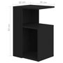 Voir la diapositive 6 : VIDAXL Table d'appoint Noir 36x30x56 cm Bois d'ingenierie