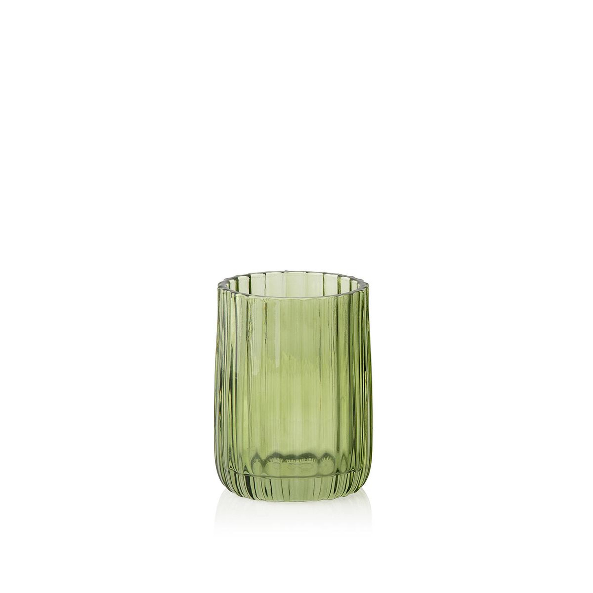 MAISON AUBERTIN Porte brosse a dent verre vert limo