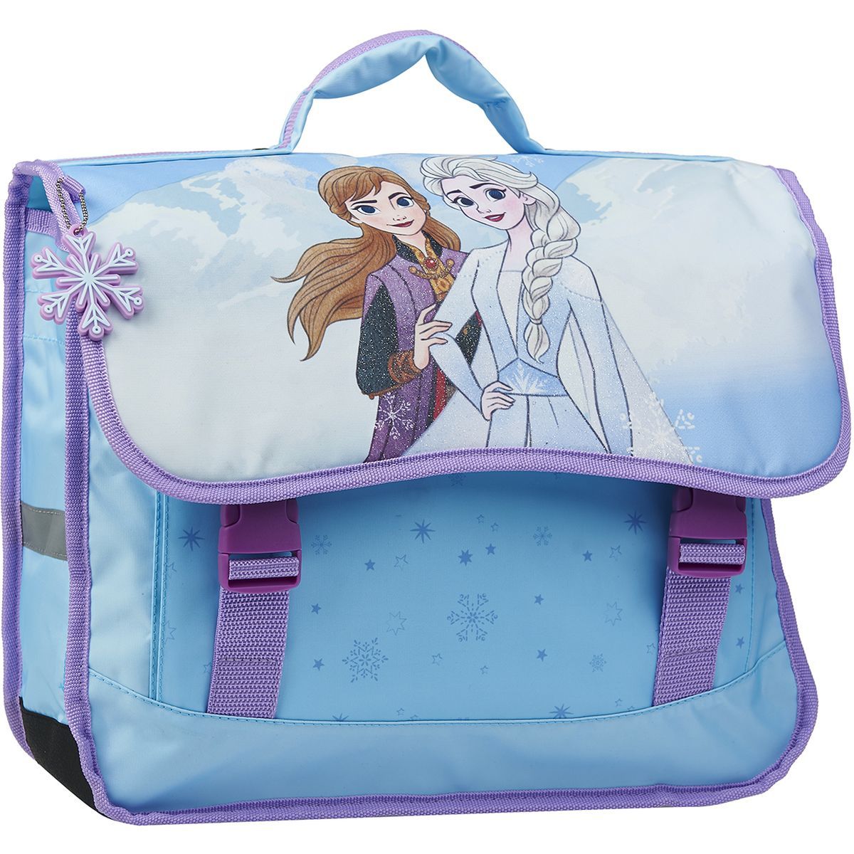 DISNEY Cartable 38 cm CP/CE1/CE2 bleu et rose Reine des Neiges
