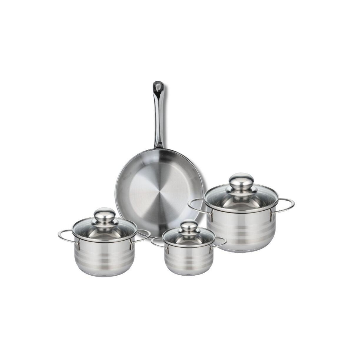 ELO Ensemble de 1 Poêle de cuisson 24 cm et 3 faitouts 12, 14 et 16 cm Elo Profi Brillant