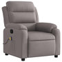 Voir la diapositive 3 : VIDAXL Fauteuil de massage inclinable Taupe Tissu