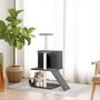 Voir la diapositive 1 : VIDAXL Arbre a chat avec griffoirs en sisal Gris fonce 109 cm