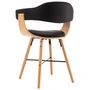 Voir la diapositive 5 : VIDAXL Chaises a manger lot de 2 noir similicuir et bois courbe