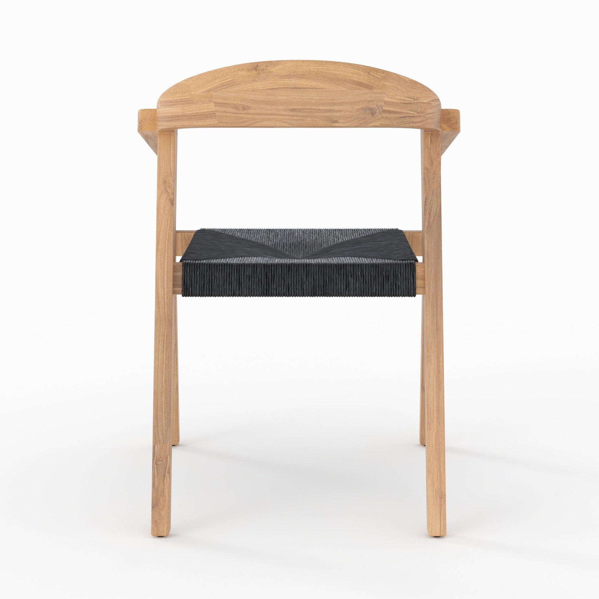 Voir la diapositive 3 : MAISON PAVANE Chaise de jardin en bois de teck recyclé et rotin synthétique-malio
