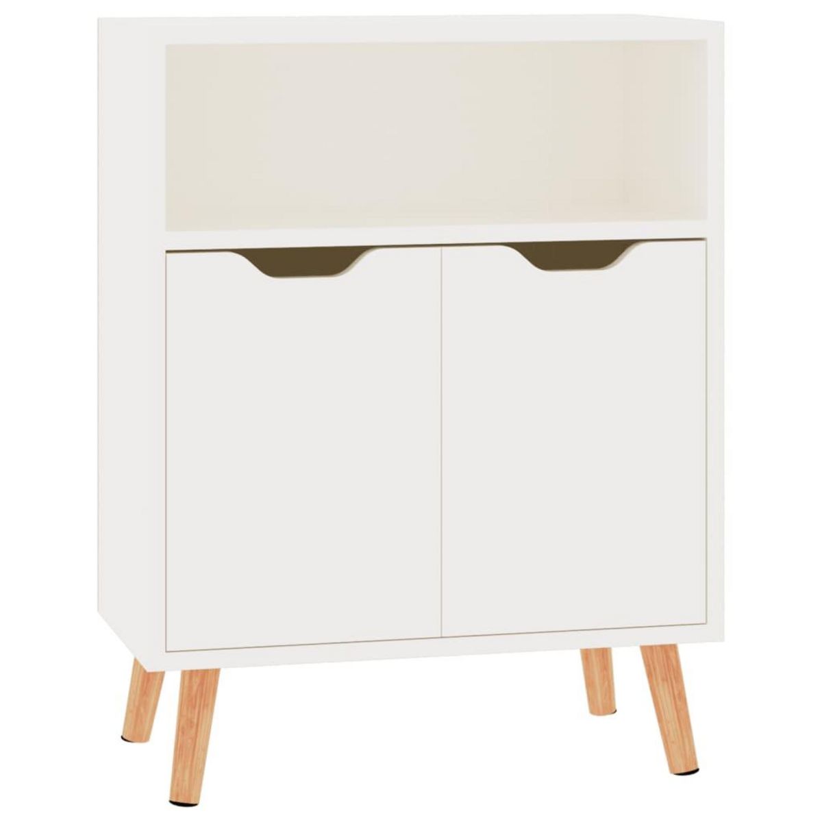VIDAXL Buffet blanc brillant 60x30x72 cm bois d'ingenierie