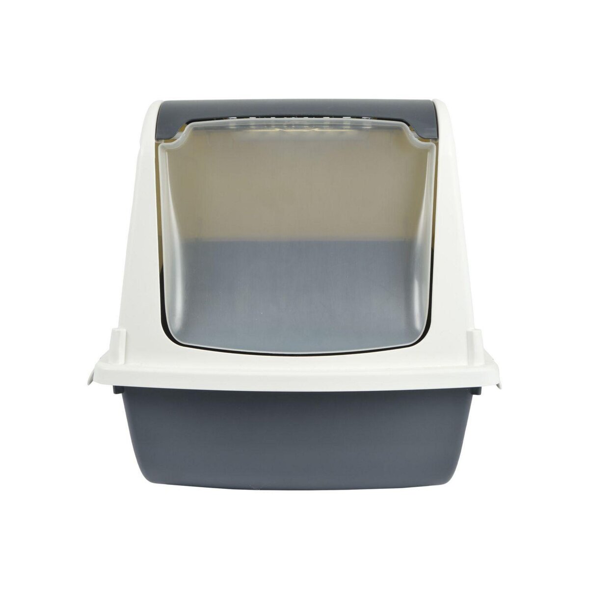 LOVE STORY Maison de toilette litière pour chat avec pelle SOCKS - Blanc et gris anthracite