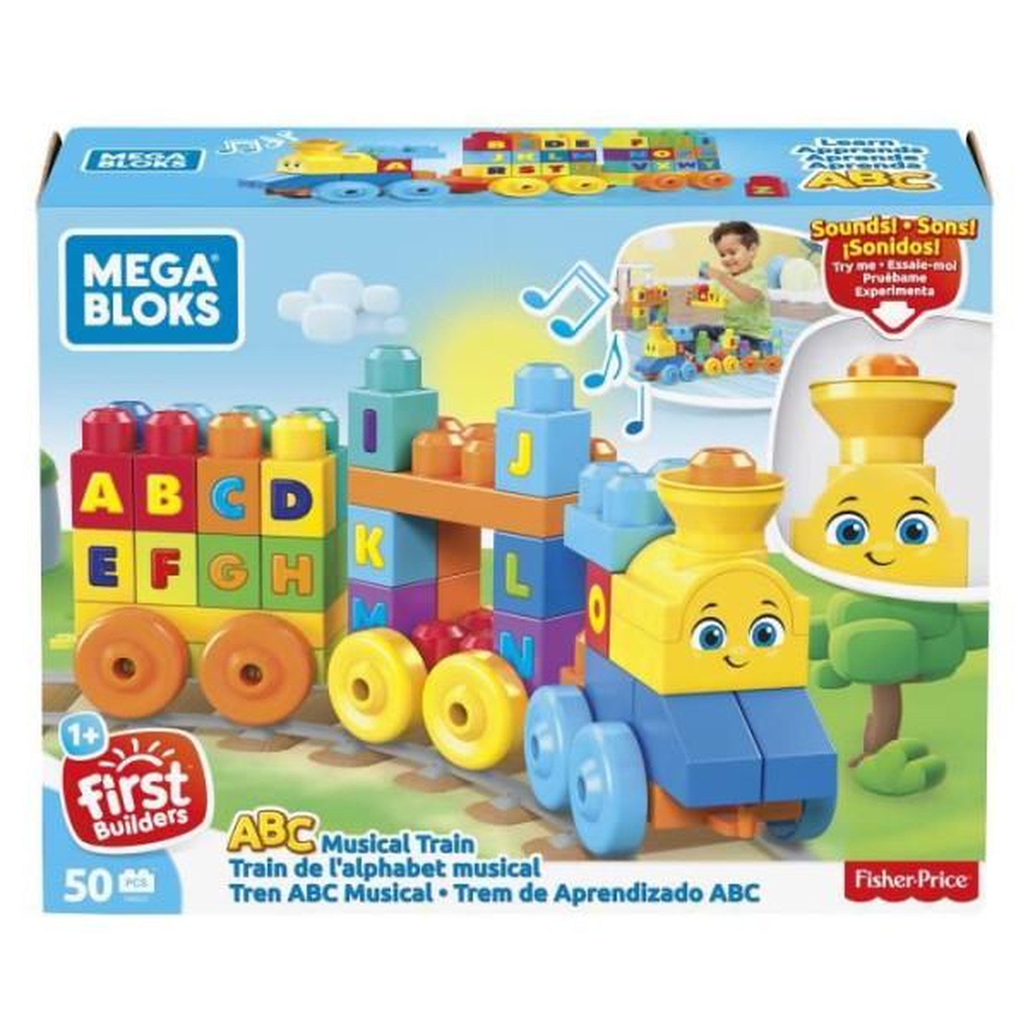 Voir la diapositive 5 : MEGA BLOKS Mega Bloks - Le Train de l'Alphabet - Jouet de construction - 12 mois et + FWK22
