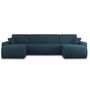 Voir la diapositive 6 : BEST MOBILIER Artemisa - canapé panoramique en u - 7 places - convertible avec coffre - en velours côtelé