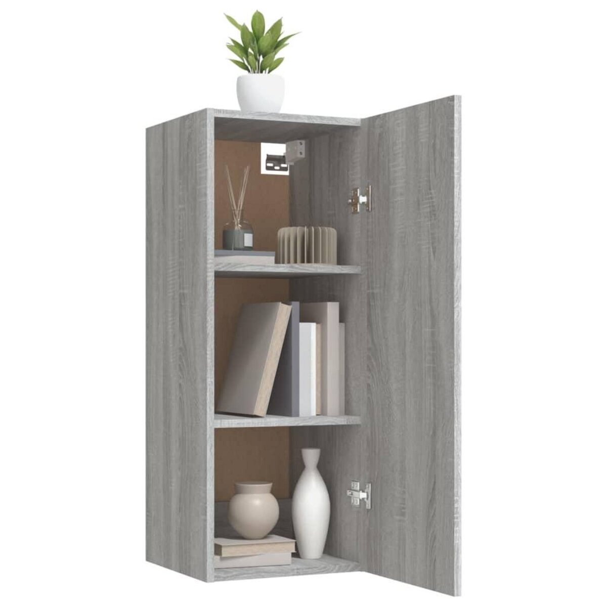 VIDAXL Armoire murale Sonoma gris 34,5x34x90 cm Bois d'ingenierie
