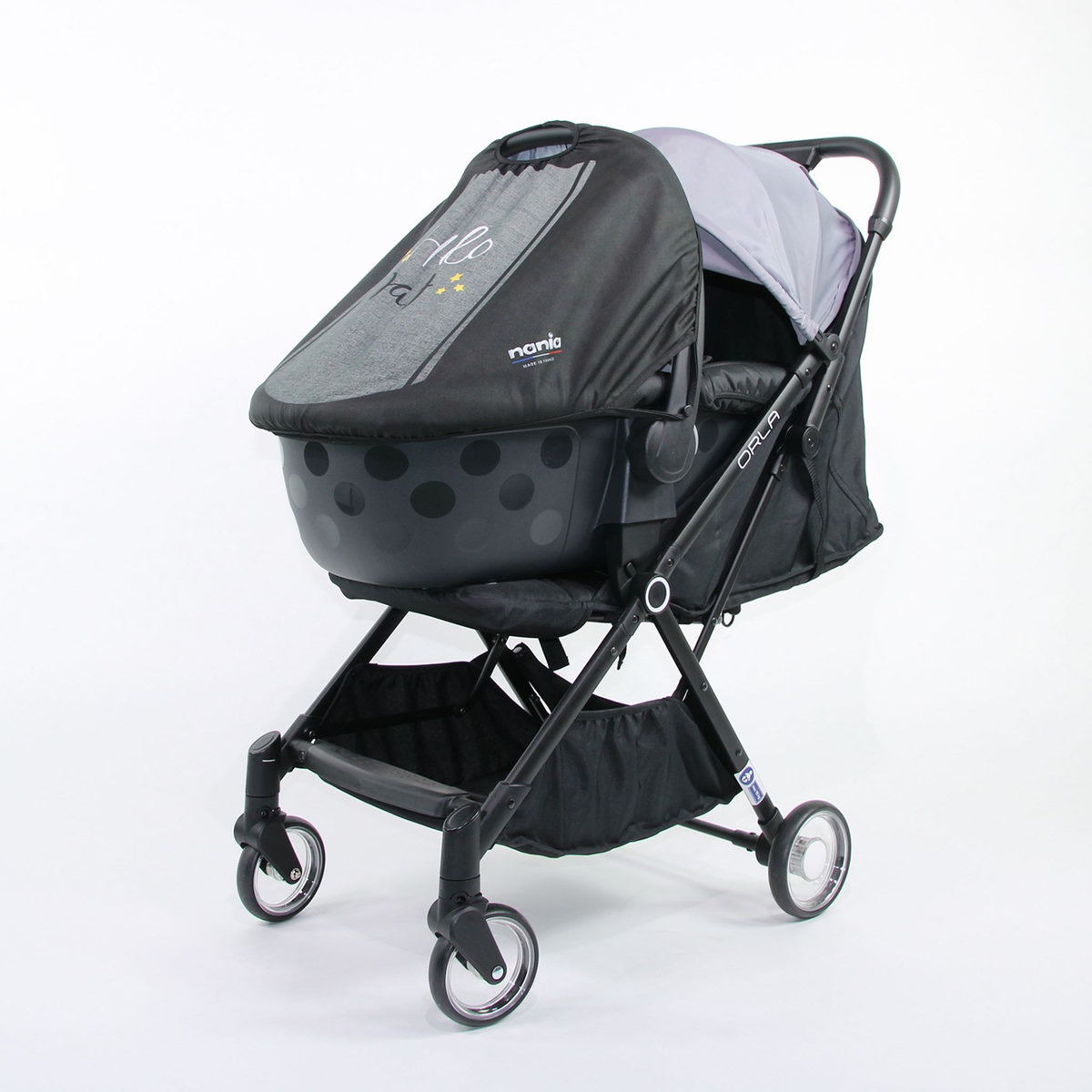 NANIA Poussette combinée 3 en 1 ORLA + Siège auto BEONE + nacelle poussette FLORA
