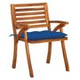 Voir la diapositive 4 : VIDAXL Chaises de jardin avec coussins lot de 4 Bois de teck solide
