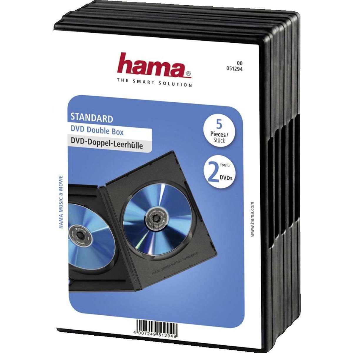 Hama Pack boîtiers DVD Hama 2 DVD par boîtier