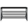 Voir la diapositive 4 : VIDAXL Etagere a chaussures noir 90x30x45 cm bois d'ingenierie