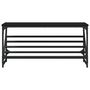 Voir la diapositive 4 : VIDAXL Etagere a chaussures noir 90x30x45 cm bois d'ingenierie