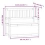 Voir la diapositive 6 : VIDAXL Banc Noir 112,5x51,5x96,5 cm Bois de pin massif
