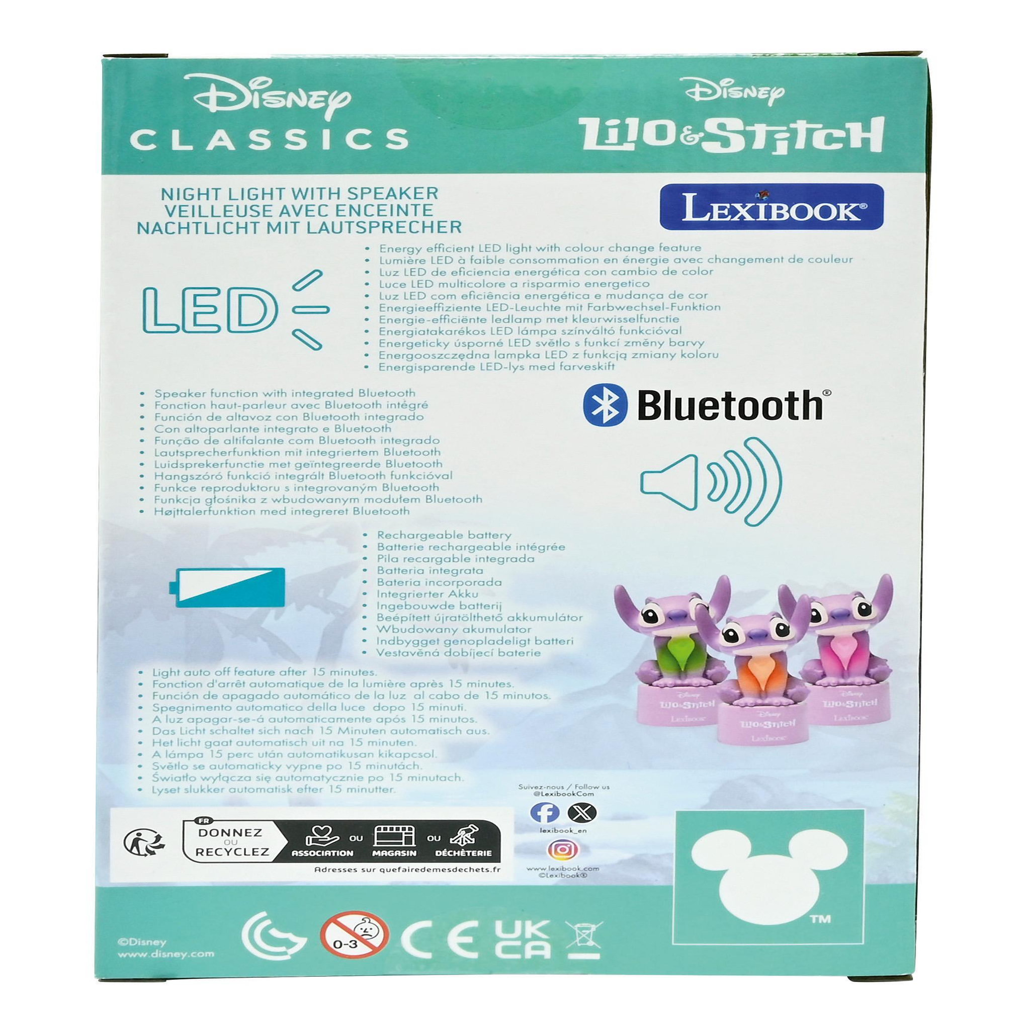 Voir la diapositive 5 : Lexibook Enceinte Bluetooth veilleuse Angel