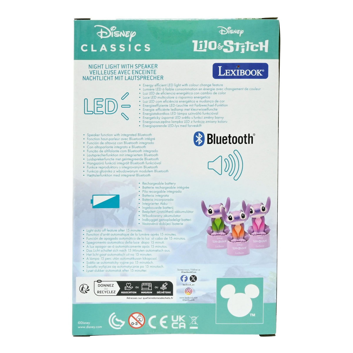 Lexibook Enceinte Bluetooth veilleuse Angel