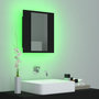 Voir la diapositive 4 : VIDAXL Armoire a miroir de salle de bain LED Noir 40x12x45cm Acrylique