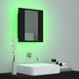 Voir la diapositive 4 : VIDAXL Armoire a miroir de salle de bain LED Noir 40x12x45cm Acrylique