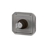 Legrand Interrupteur à clé Ronis n°455 2 positions avec marquage O I étanche PLEXO 3A 250V avec enjoliveur gris LEGRAND 069534L