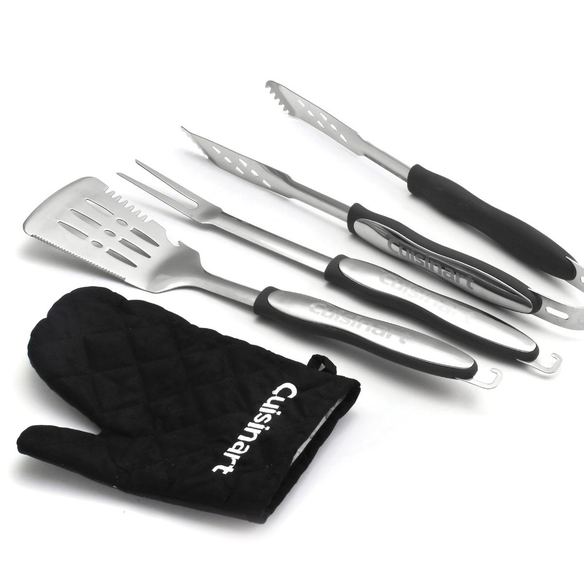 Cuisinart Ensemble de 3 outils pour grillades + gant - noir - cgs134bleu