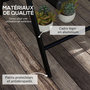 Voir la diapositive 6 : OUTSUNNY Lot de 2 chaises de jardin pliantes avec accoudoirs alu teslin rembourré déperlant noir