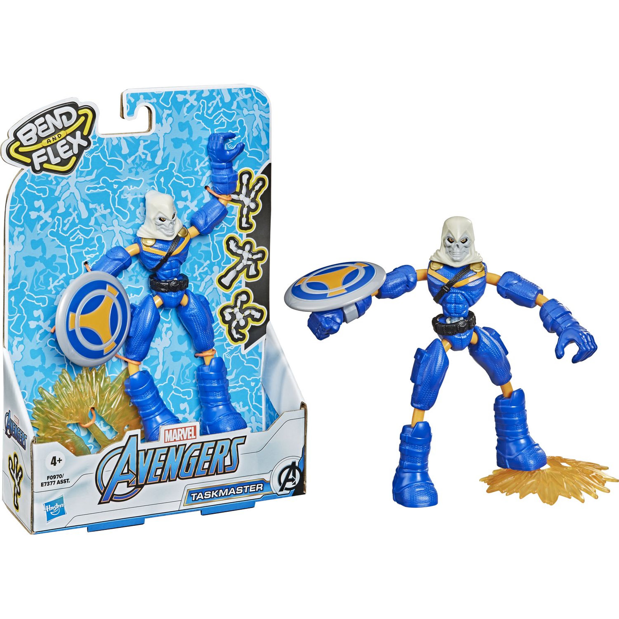 Voir la diapositive 3 : HASBRO Figurines Bend and Flex - Avengers - Taskmaster