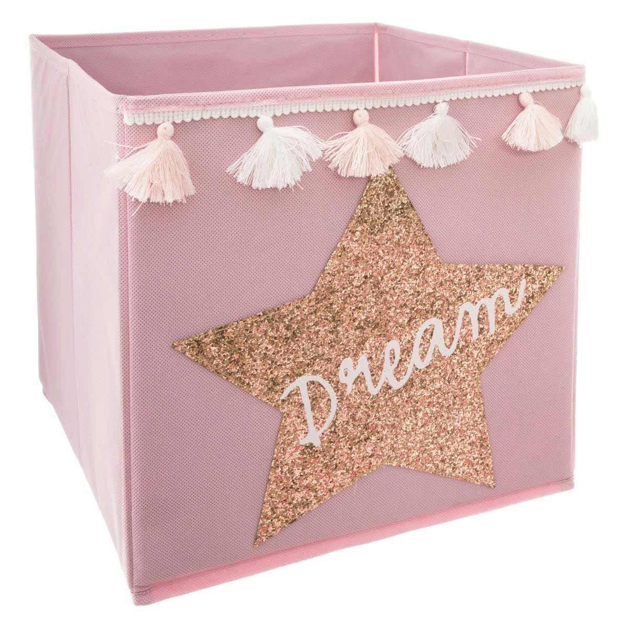 Atmosphera Kids Boîte de rangement pliable  dream  29x29cm rose