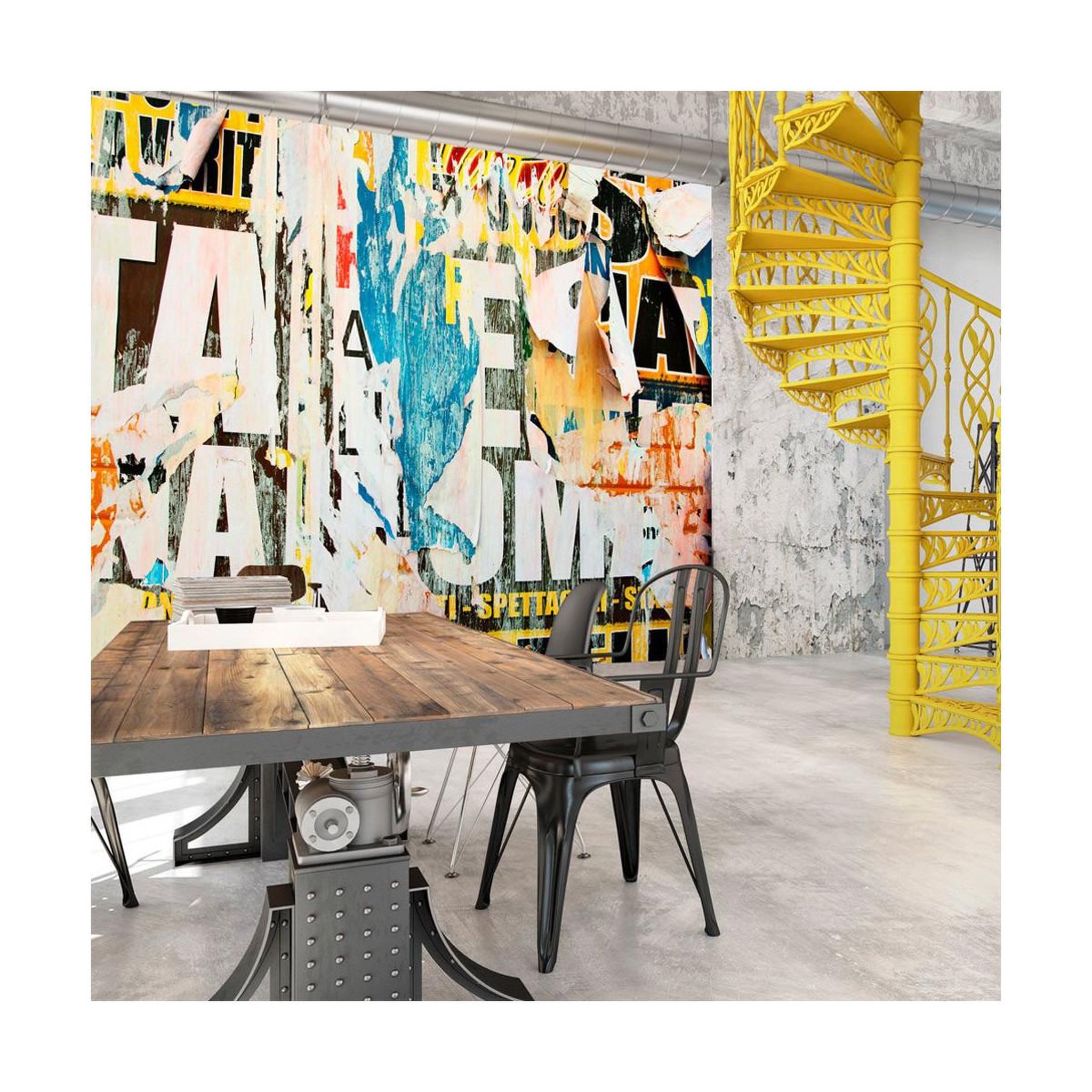 Paris Prix Papier peint  street poster. Coloris disponibles : Multicolore