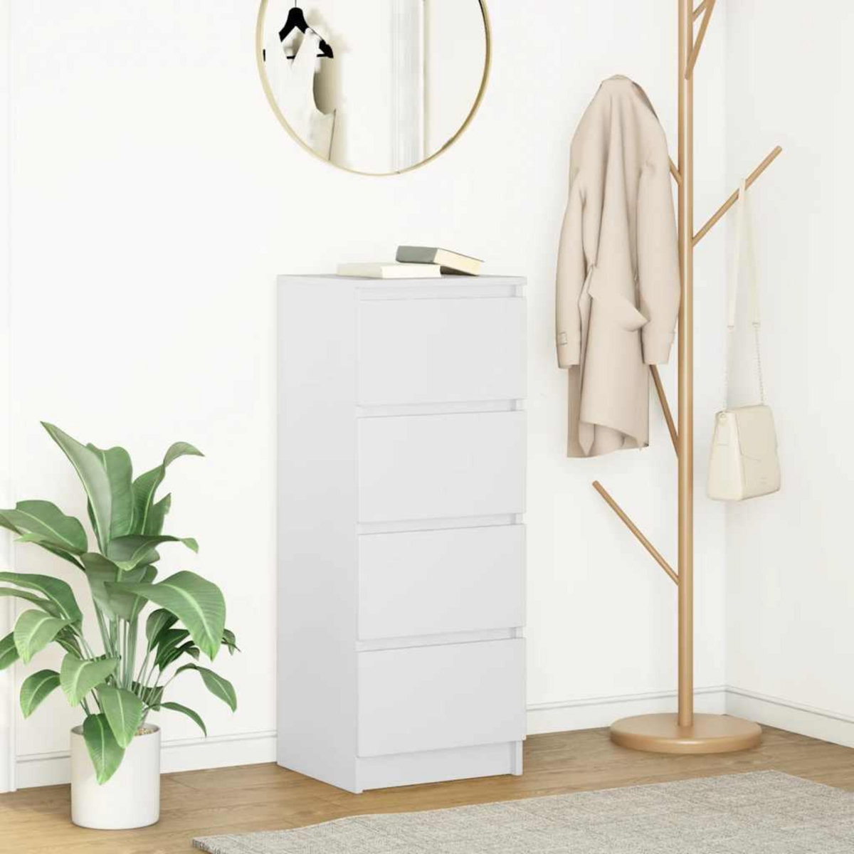 VIDAXL Buffet blanc 37,5x35x99 cm bois d'ingenierie