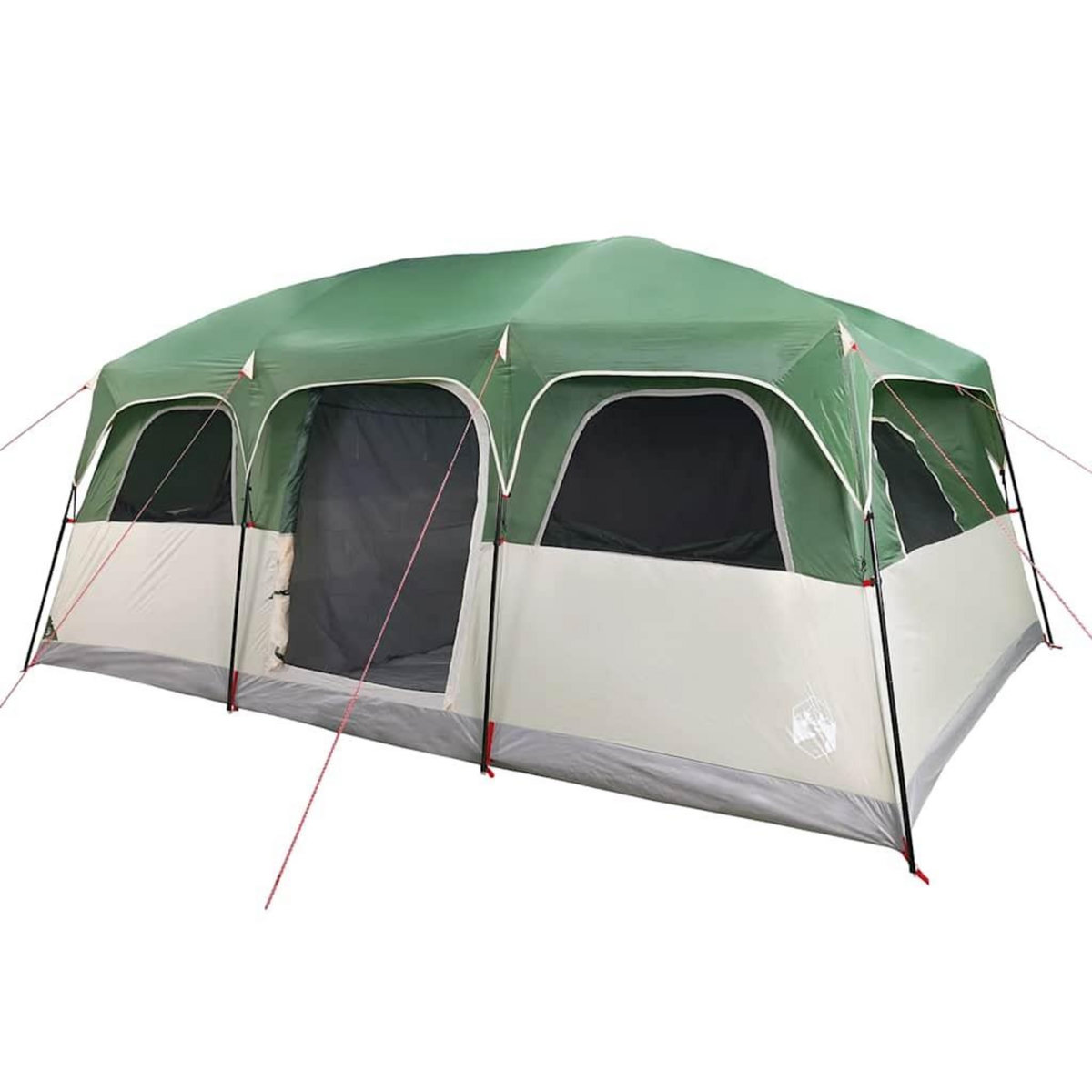 VIDAXL Tente de cabine familiale 9 personnes vert impermeable