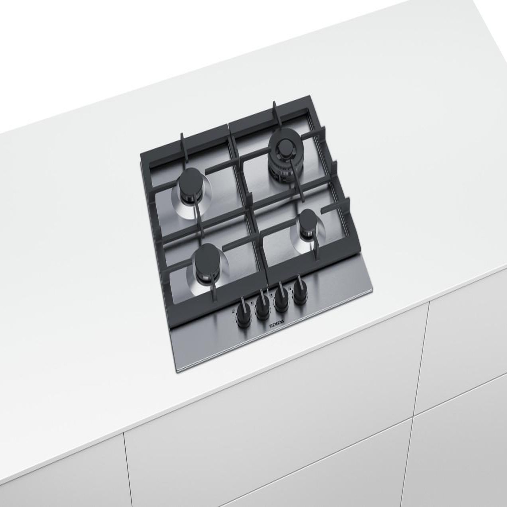 Voir la diapositive 2 : Siemens Table de cuisson à gaz 90cm 4 feux inox - ec6a5hb90