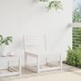 Voir la diapositive 3 : VIDAXL Canape de jardin blanc bois de pin massif