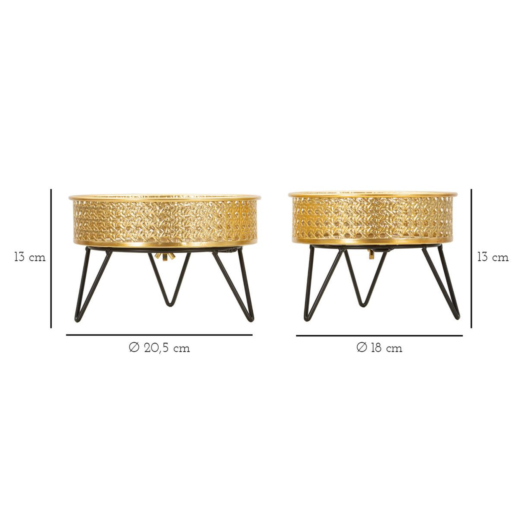 Voir la diapositive 6 : Paris Prix Lot de 2 cache-pots design  bossy  20cm or