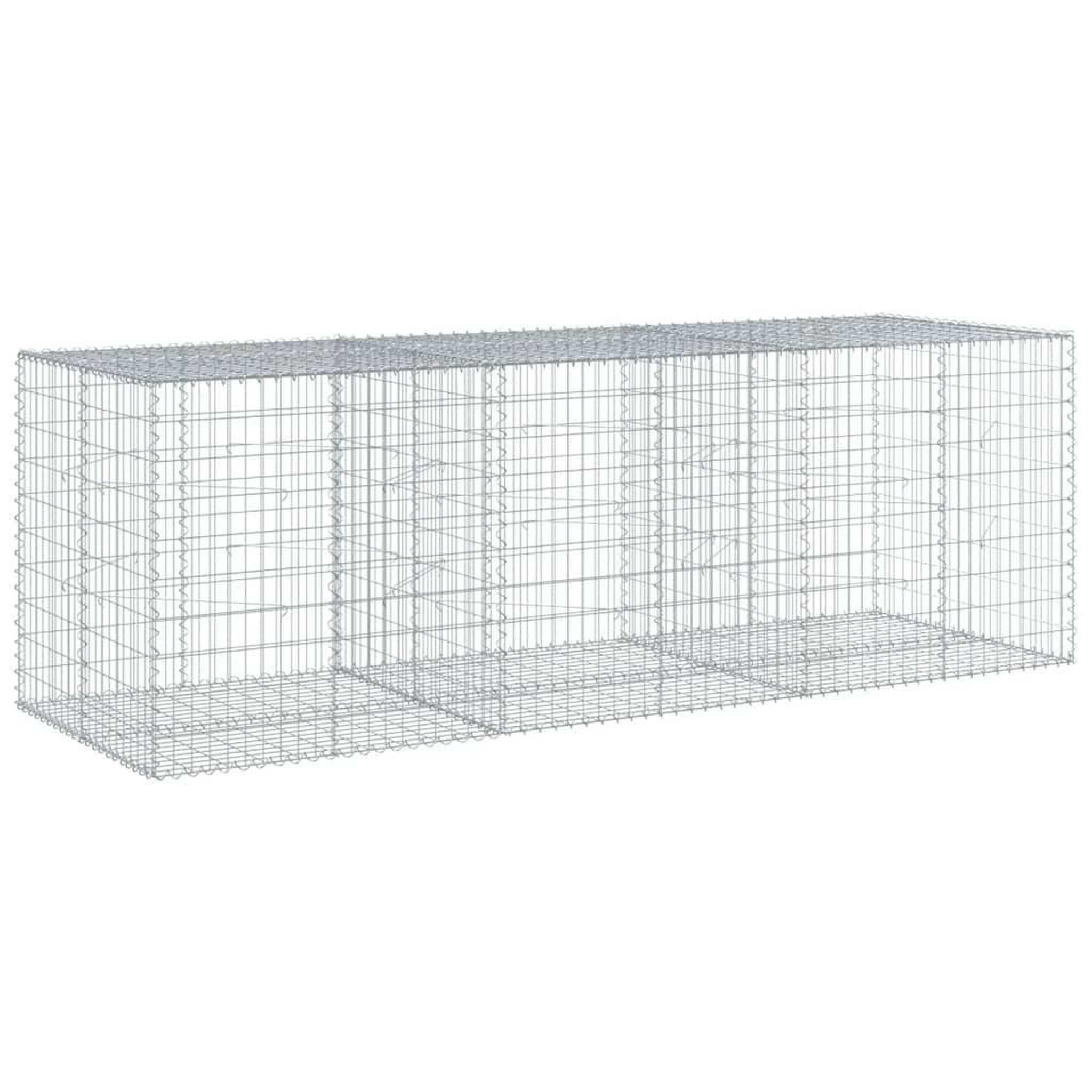 Voir la diapositive 2 : VIDAXL Panier gabion avec couvercle 300x100x100 cm fer galvanise
