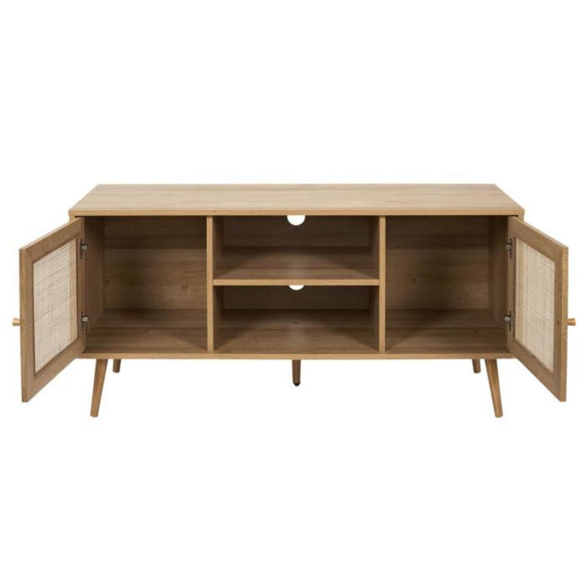 Paris Prix Meuble TV 2 Portes & 2 Niches  Bali  115cm Naturel