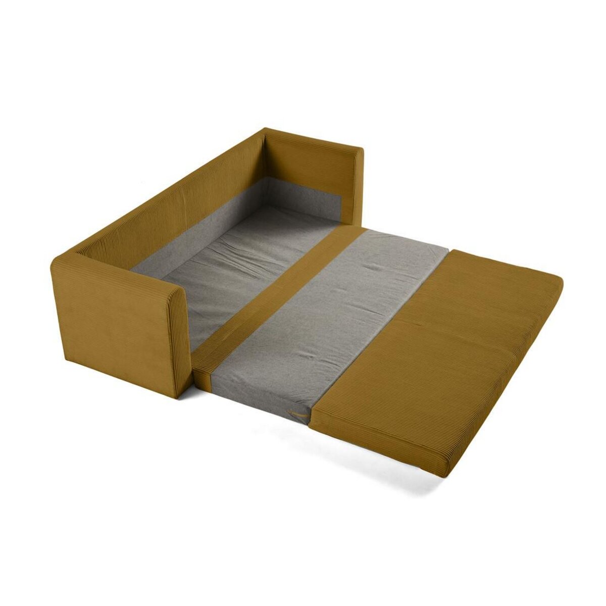 BEST MOBILIER Marilia - canapé 3 places - convertible déplimousse - en velours côtelé