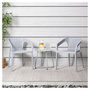 Voir la diapositive 3 : HomeStyle4U Ensemble salon de jardin Table et 2 chaises gris