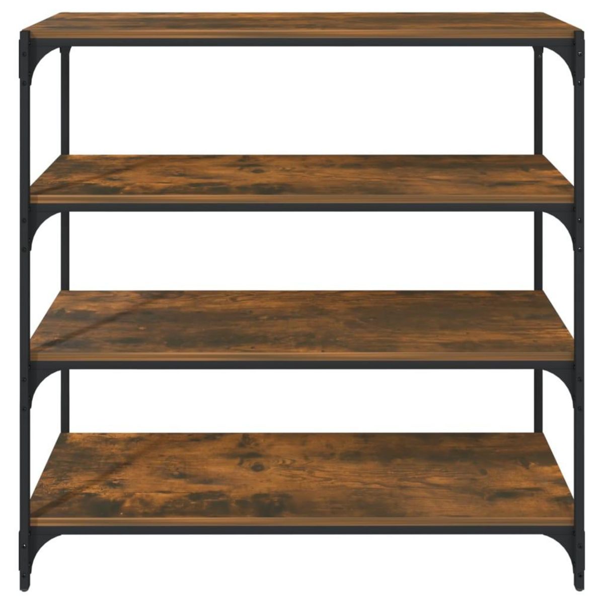 VIDAXL Bibliotheque Chene fume 100x33x100cm Bois d'ingenierie et acier