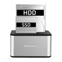 Voir la diapositive 3 : QOLTEC Station d'accueil Qoltec 50316 Argenté USB 3.0 Aluminium 8 To