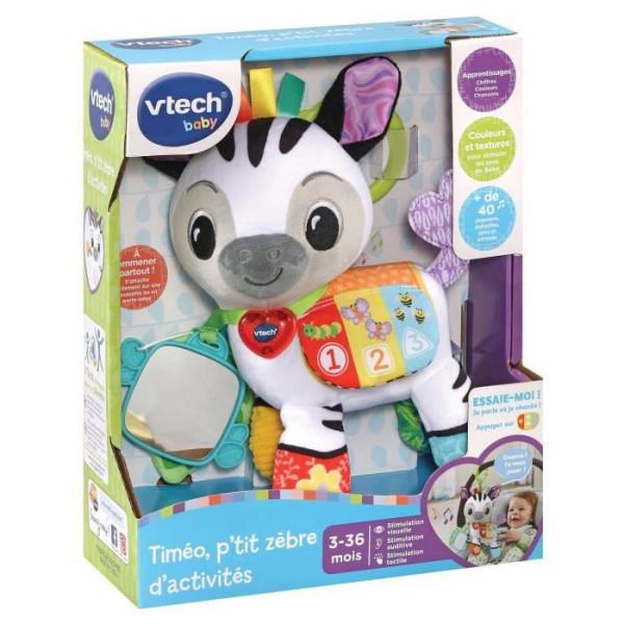 Voir la diapositive 2 : VTECH BABY VTECH BABY - Timéo, P'tit Zebre d'Activités