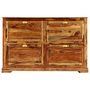 Voir la diapositive 2 : VIDAXL Armoire a chaussures 140 x 35  x 90 cm Bois massif de Sesham