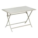 HESPERIDE Table de jardin pliante Azua en aluminium. Coloris disponibles : Beige, Gris, Blanc
