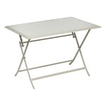 HESPERIDE Table de jardin pliante Azua en aluminium. Coloris disponibles : Blanc, Gris, Beige