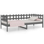 Voir la diapositive 2 : VIDAXL Lit de jour sans matelas gris 90x200 cm bois de pin massif