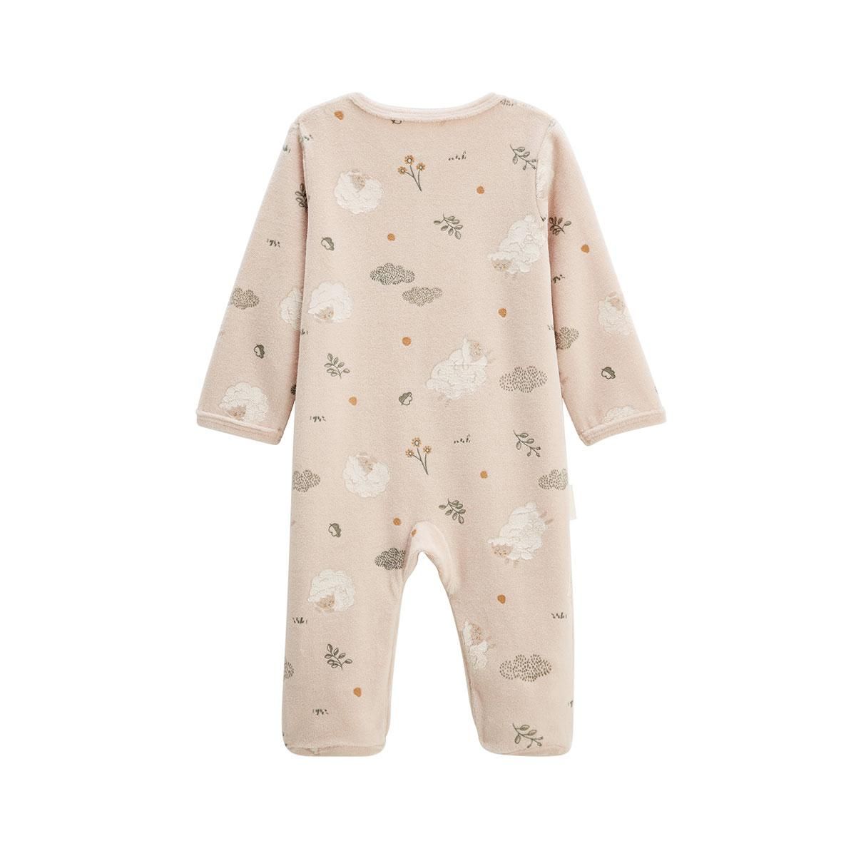 Petit Béguin Pyjama bébé en velours Câlins