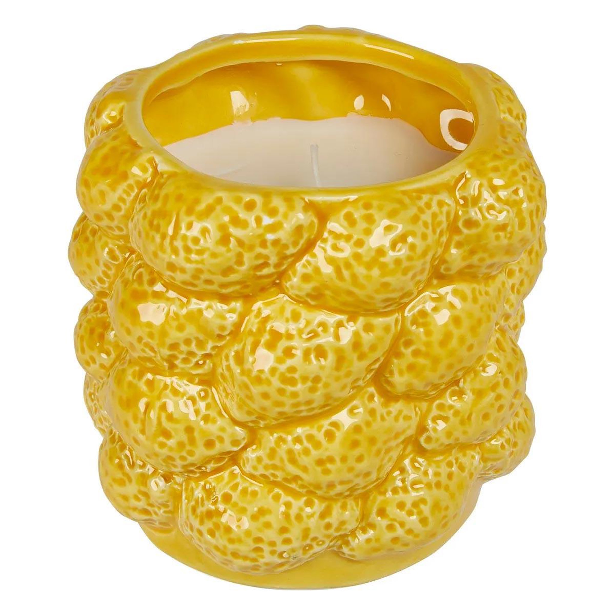 ATMOSPHERA Bougie parfumée citron en céramique  yucatan  330g agrumes