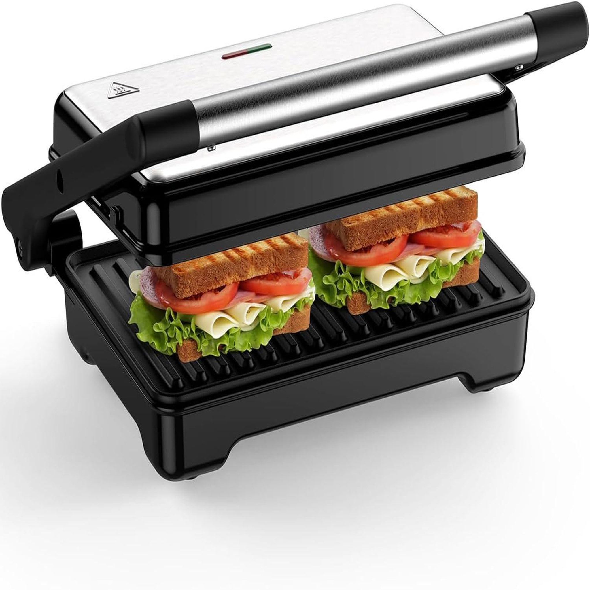 YASHE Appareil à croque-monsieur 1500 W, ouverture 180°, noir